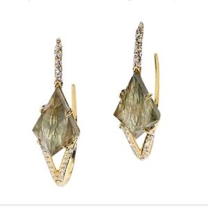 Alexis Bittar Gold Embellished Hoop Earrings